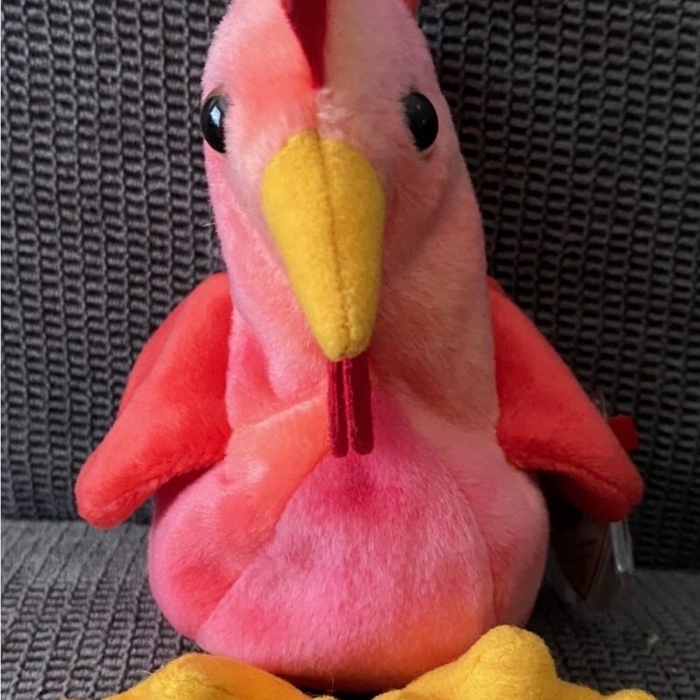 RARE 1996 Ty Beanie Babies "STRUT" the Rooster with tag error - Picture 3 of 4